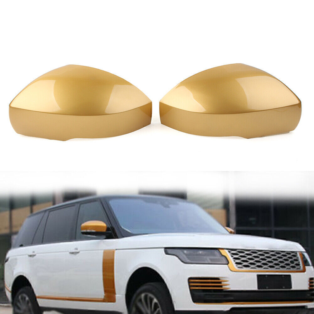 ya 7 6.10 Pair Gold Mirror Cover Cap for Land Rover LR4 LR5 for Range for Rover L405 Sport Vogue