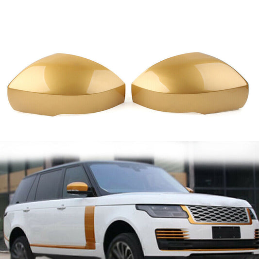 ya 7 6.10 Pair Gold Mirror Cover Cap for Land Rover LR4 LR5 for Range for Rover L405 Sport Vogue