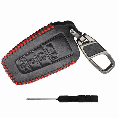ya 5 8.7 Leather 4Button Car Key Fob Case Cover for Toyota Highlander for Camry for RAV4 for COROLLA