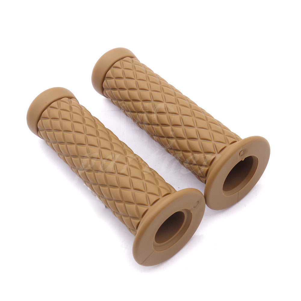 ya 5 8.7 7/8 Vintage Rubber Handlebar Hand Grip For CG125 CB400 Bobber Cafe Racer Custom