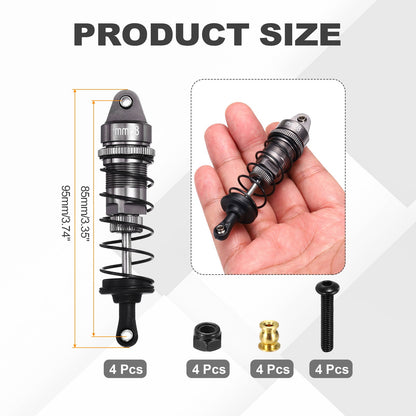 ya 5 8.7 RC Shock Absorber 1/12 1/10 85mm for 1/12 1/10 RC Car Grey