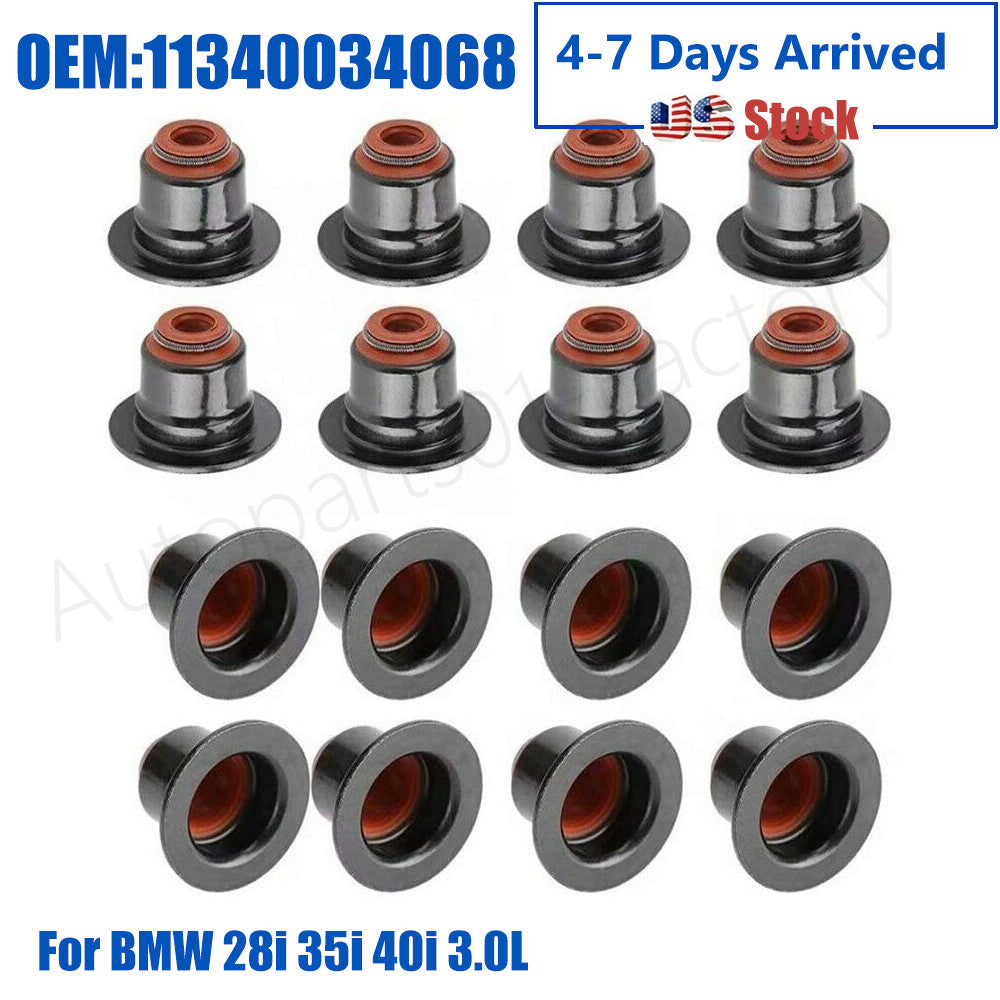 ya 3 6.25.3 16PCS Engine Intake Valve Stem Oil Seal Repait Kit for BMW 28i 35i 40i 3.0L