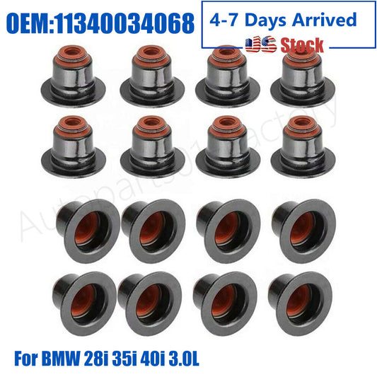 ya 3 6.25.3 16PCS Engine Intake Valve Stem Oil Seal Repait Kit for BMW 28i 35i 40i 3.0L