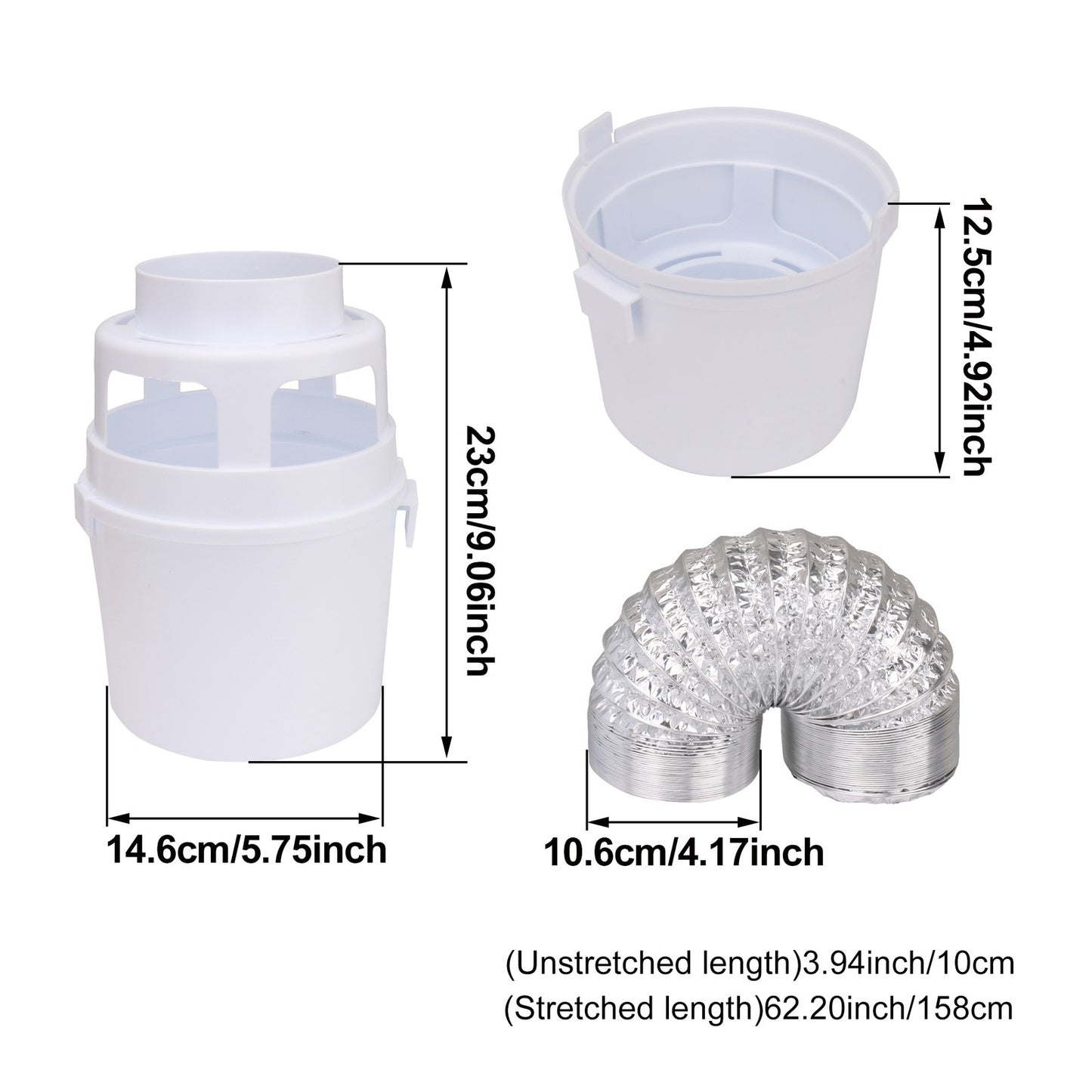 ya 26 Indoor Electric Dryer Vent Hose Lint Trap Kit 211L
