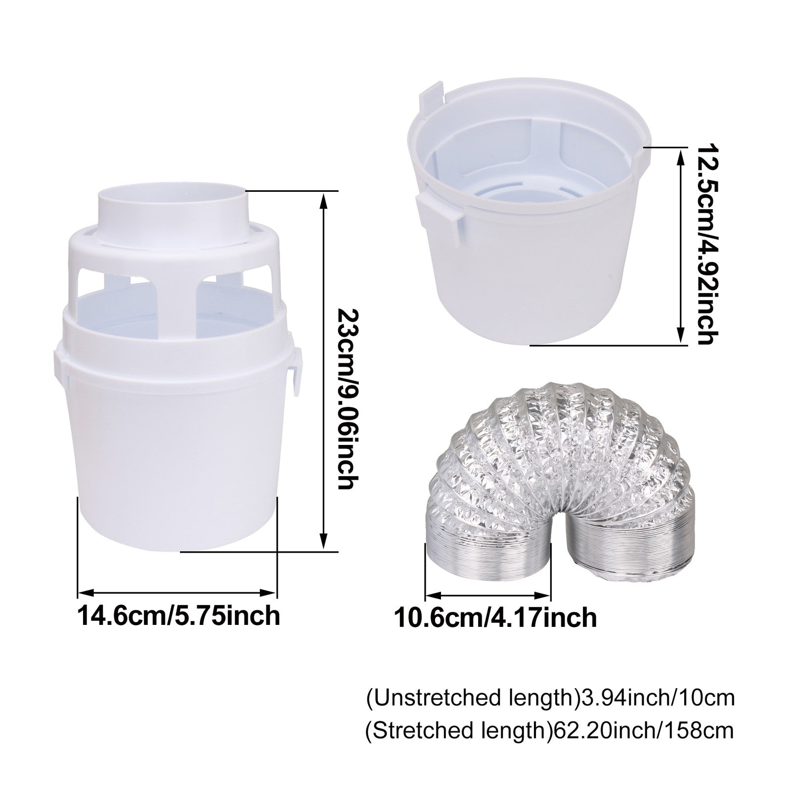 ya 26 Indoor Electric Dryer Vent Hose Lint Trap Kit 211L