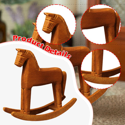 ya 25 Wooden Rocking Horse Decor Gift Craft Or ment for Cabinet Bookshelf Office