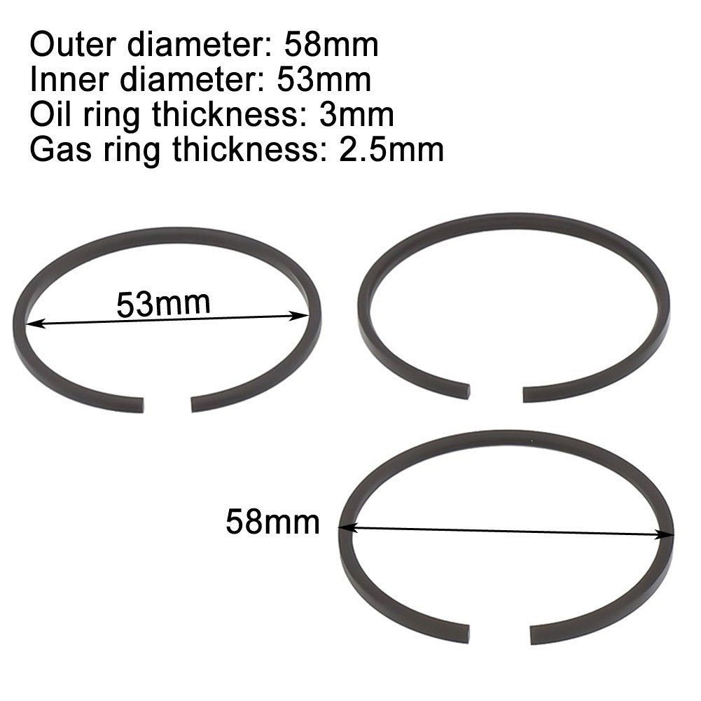 ya 14 Air Compressor Piston Ring Set Replacement Parts for 55mm Cylinder (3pcs)