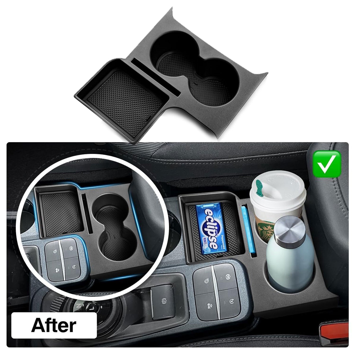 ya 4 6.21 for Ford Maverick 2022-2025 Accessories Cup Holder Organizer Tray Storage Box