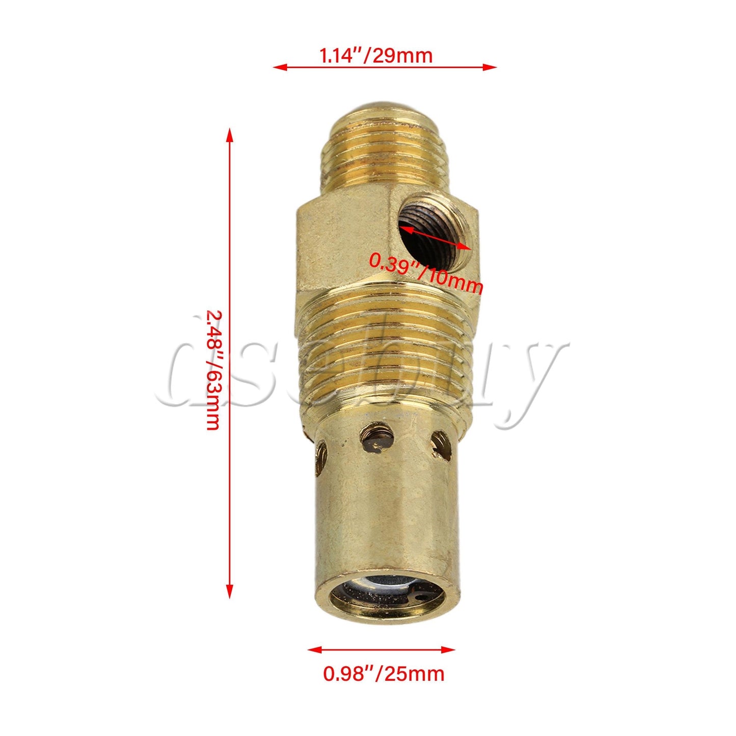 ya 14 G3/8 Air Compressor Check Valve Male Pipe Thread One Way Check Valve Golden
