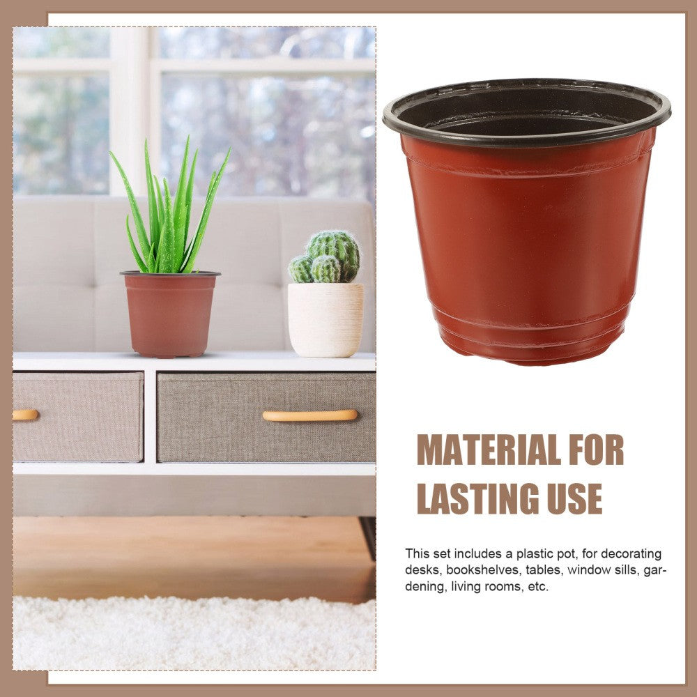 ya 14 50 PCS Flowerpots for Indoor Plants Plastic with Drai ge Holes Succulents