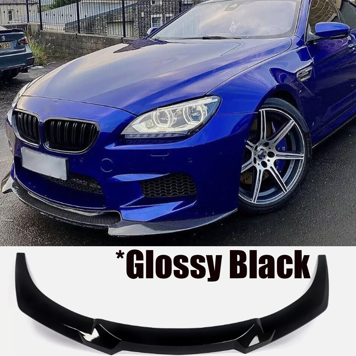 ya 11 10.28 Front Bumper Lip For 6 F06 F12 F13 M Sport 12-18 Gloss Black Painted n