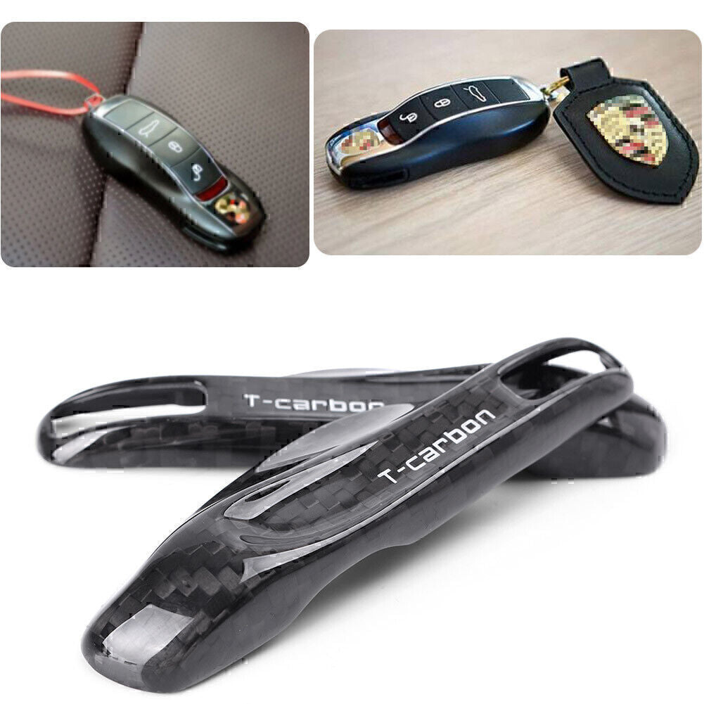 ya 5 6.16 Key Shell Remote Car Keyless for Smart Key Cover case Fit for Porsche Carbon Fiber Car