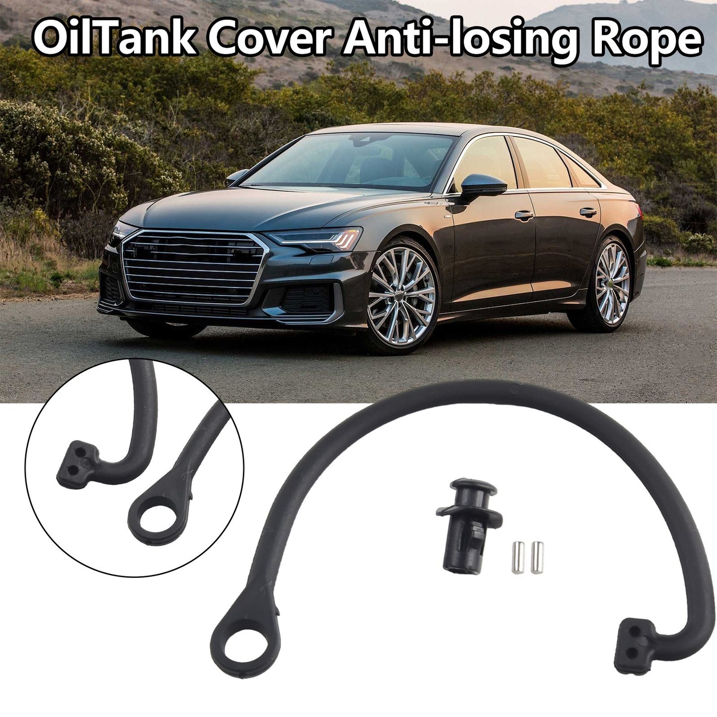 ya 1 7.7 Car Fuel Oil Tank Inner Cap Cord Rope Cable Strap Tether 180201556 Replacement