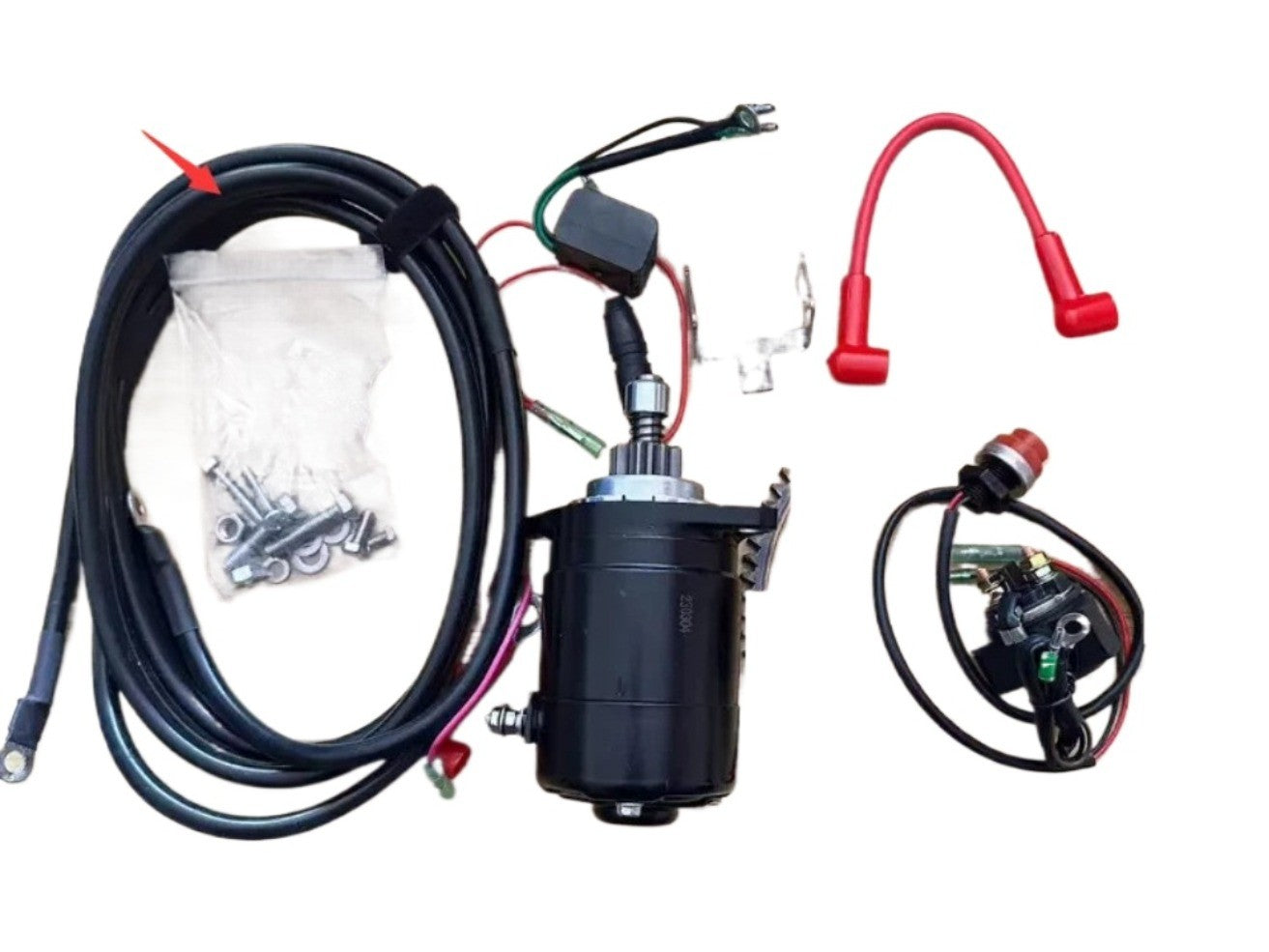 ya 3 6.25 Outboard Electrical Start Conversion Assembly Fit for TOHATSU 2 stroke 25-30HP