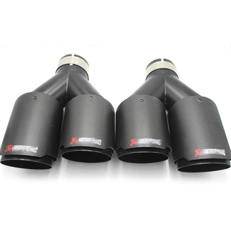 ya 4 6.17.2 One pair of carbon fiber 2.5 ID car system bottom end dual pipe end for Scorpio