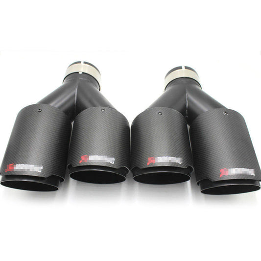 ya 4 6.17.2 One pair of carbon fiber 2.5 ID car system bottom end dual pipe end for Scorpio