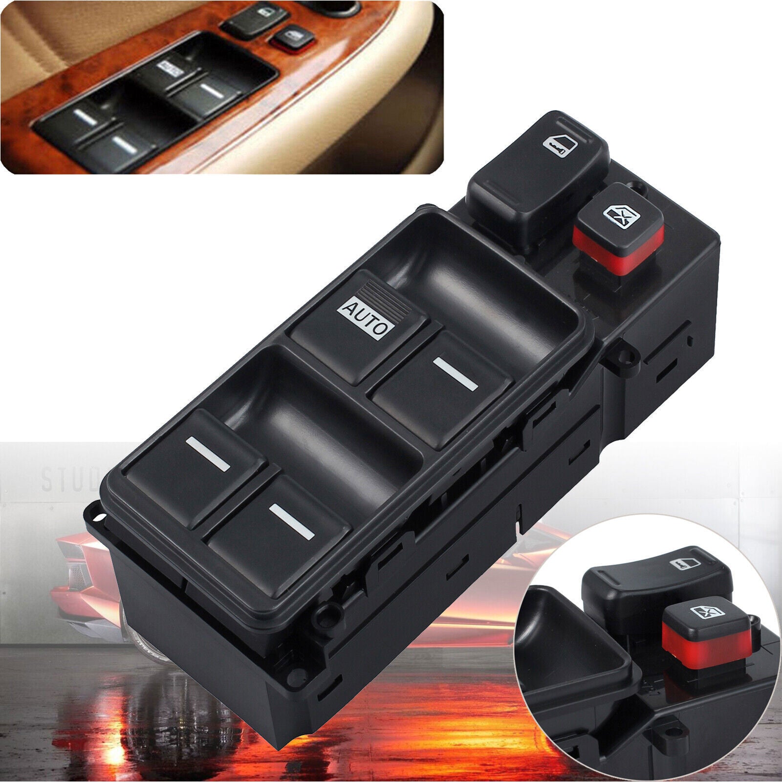 ya 1 8.5.2 Master Window Switch 35750-SDA-H12 for Honda Accord Driver Side 2003-2007 4 Door