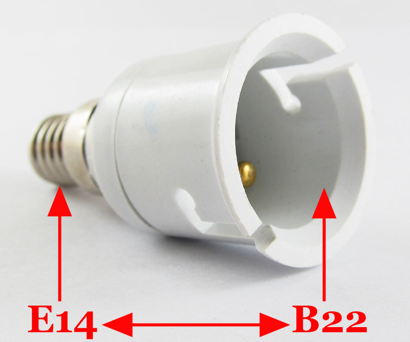 ya 14 50pcs E14 Male to B22 Female Socket Base LED Halogen CFL Light Bulb Lamp Adapter