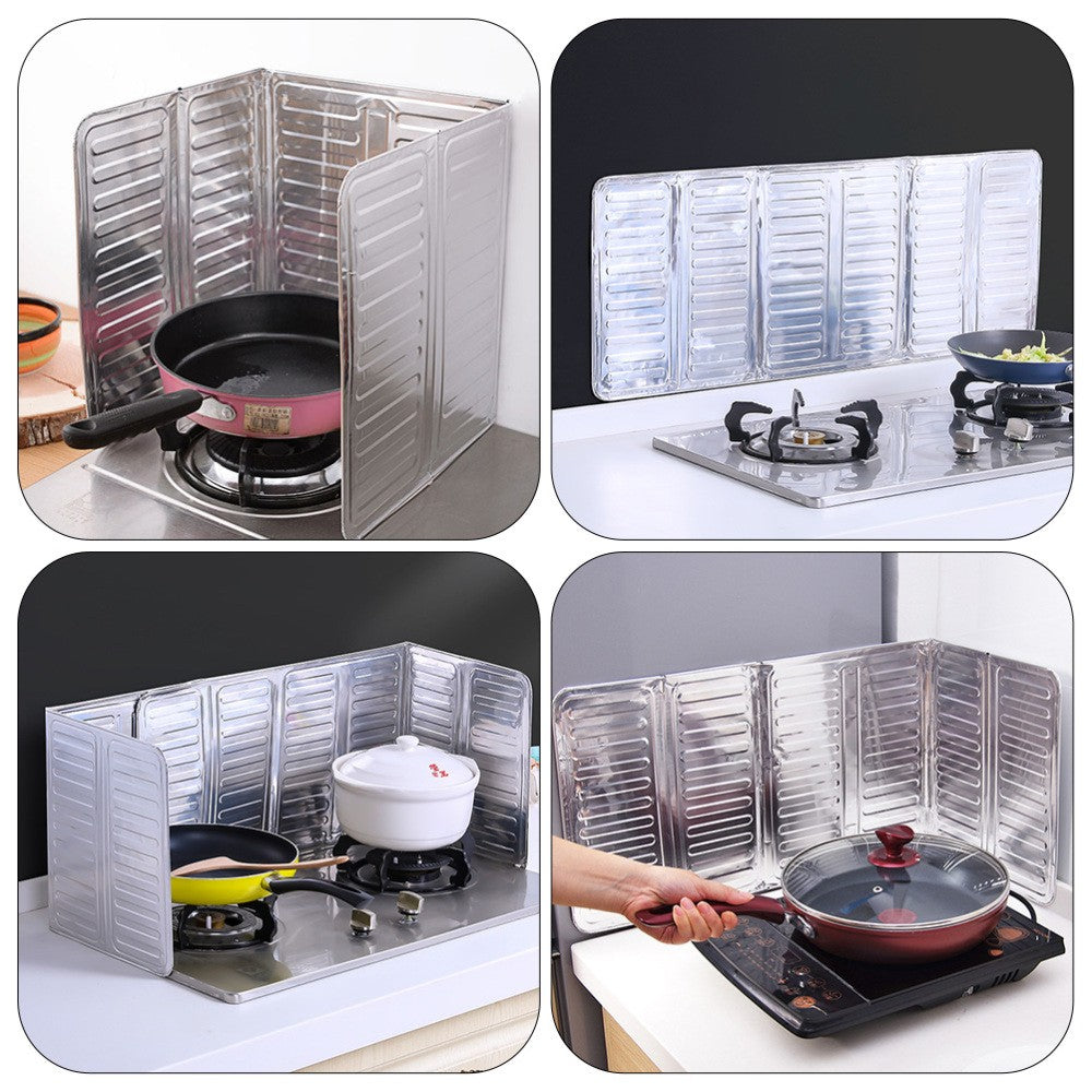 ya 5 8.7 6 Pcs Anti-splash Oil Baffle Backsplash Protector Aluminum Guards