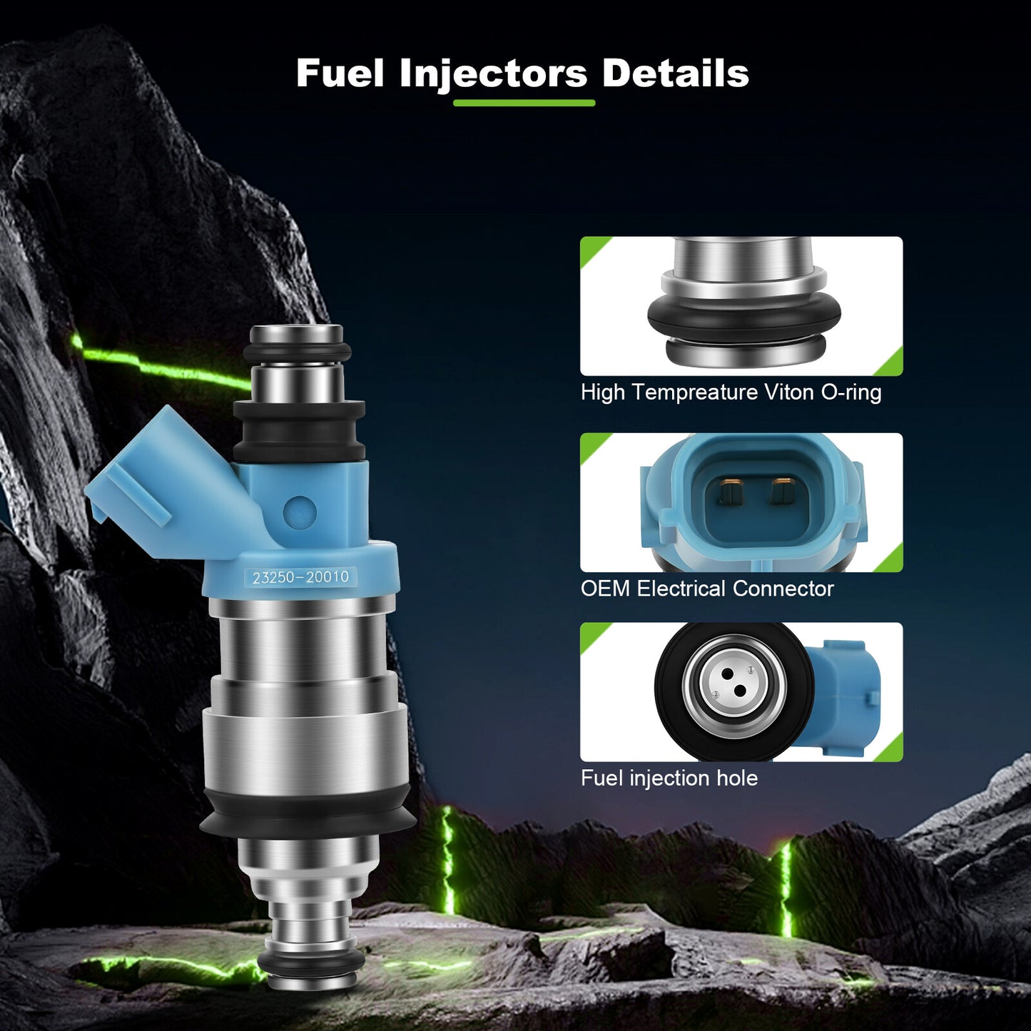 ya 1 8.5.1 6x Fuel Injectors for Avalon 1995-1999 for Solara 1999-2003 3.0L