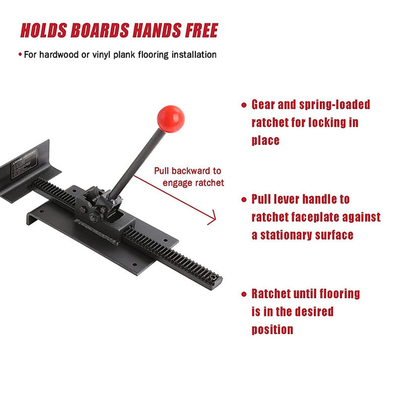 ya 26 Ratcheting Hardwood Flooring Plank Jack Carbon Steel Lami te Flooring