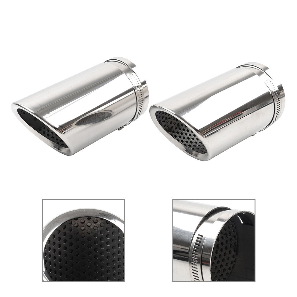 ya 2 7.16 For 2009 2010 2011 12 13 for Audi A4 (B8) Q5 Chrome Muffler Stainless Steel