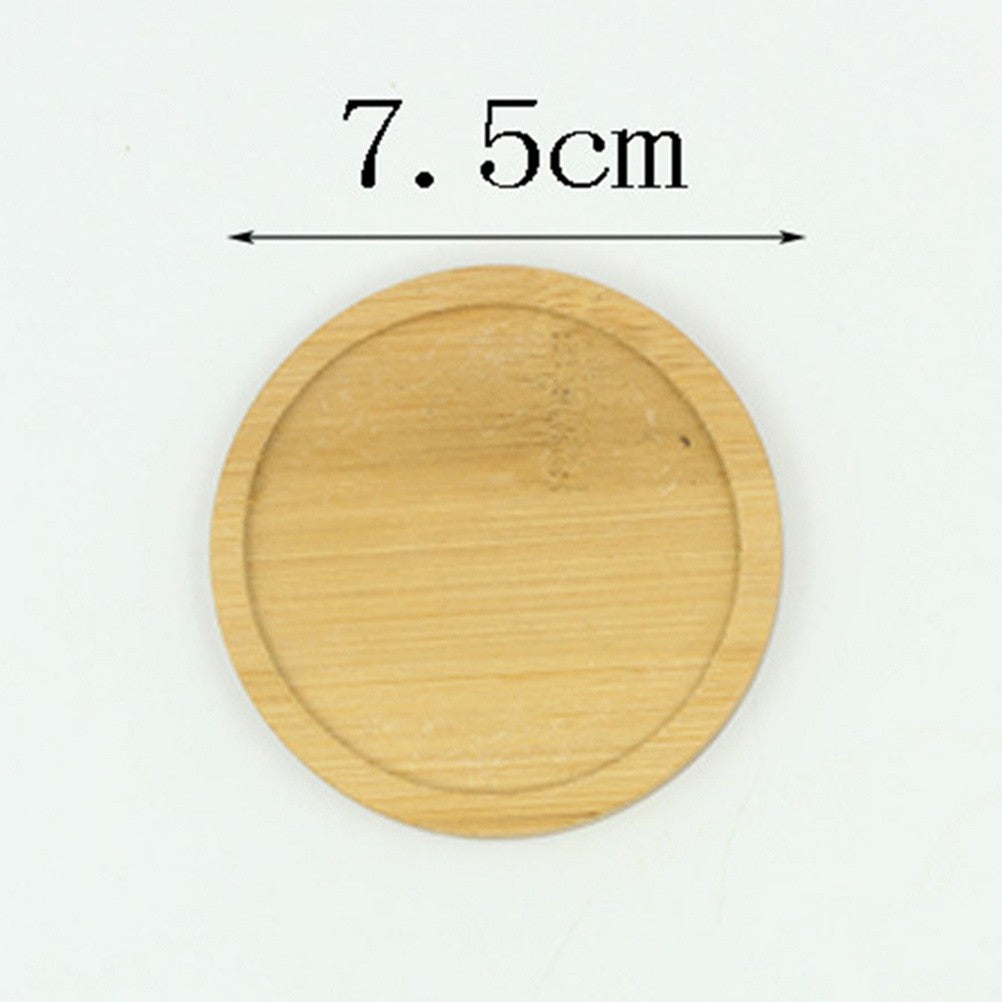 ya 14 6 Pcs Indoor Plant Saucer Round Flowerpot Tray Bamboo Saucers Pots