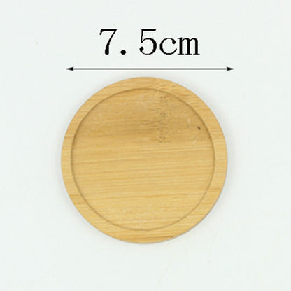 ya 14 6 Pcs Indoor Plant Saucer Round Flowerpot Tray Bamboo Saucers Pots