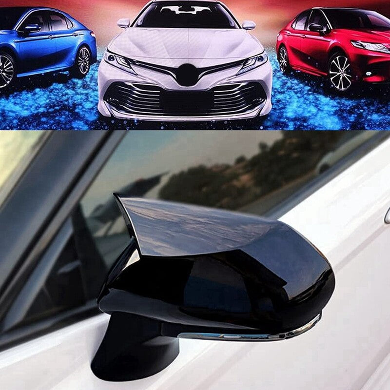 ya 11 10.28 GLOSS BLACK SIDE WING MIRROR COVER CAPS FOR 2018-2020 for CAMRY LE SE XLE X