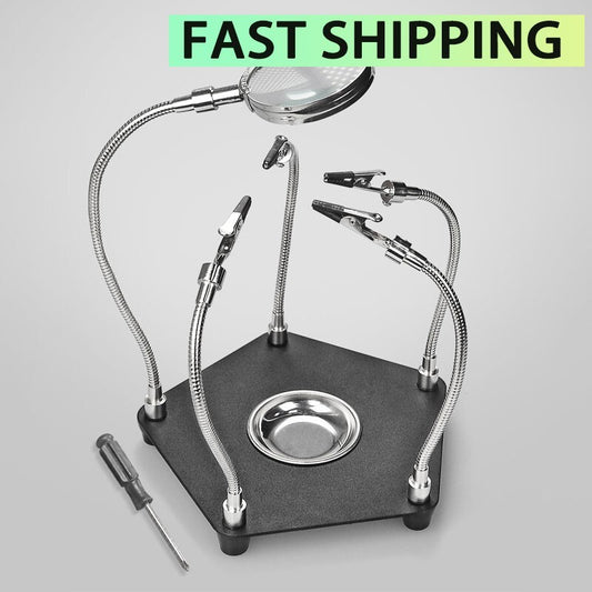 ya 25 Soldering Station 360° Welding Tool with Arms Clip Magnifying Glass TE-806 #HOT
