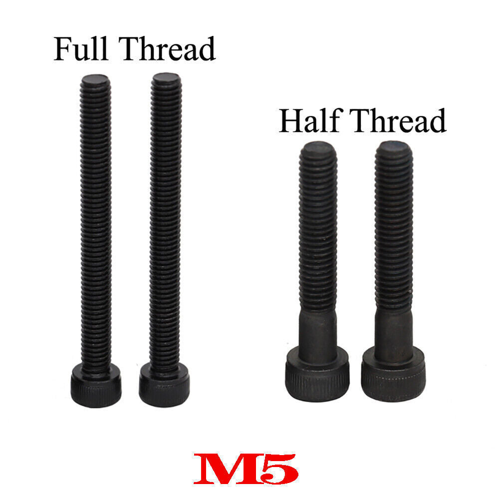 M5x6mm-250mm Black 12.9 High Tensile Allen Bolts Socket Cap Screws Hex Head