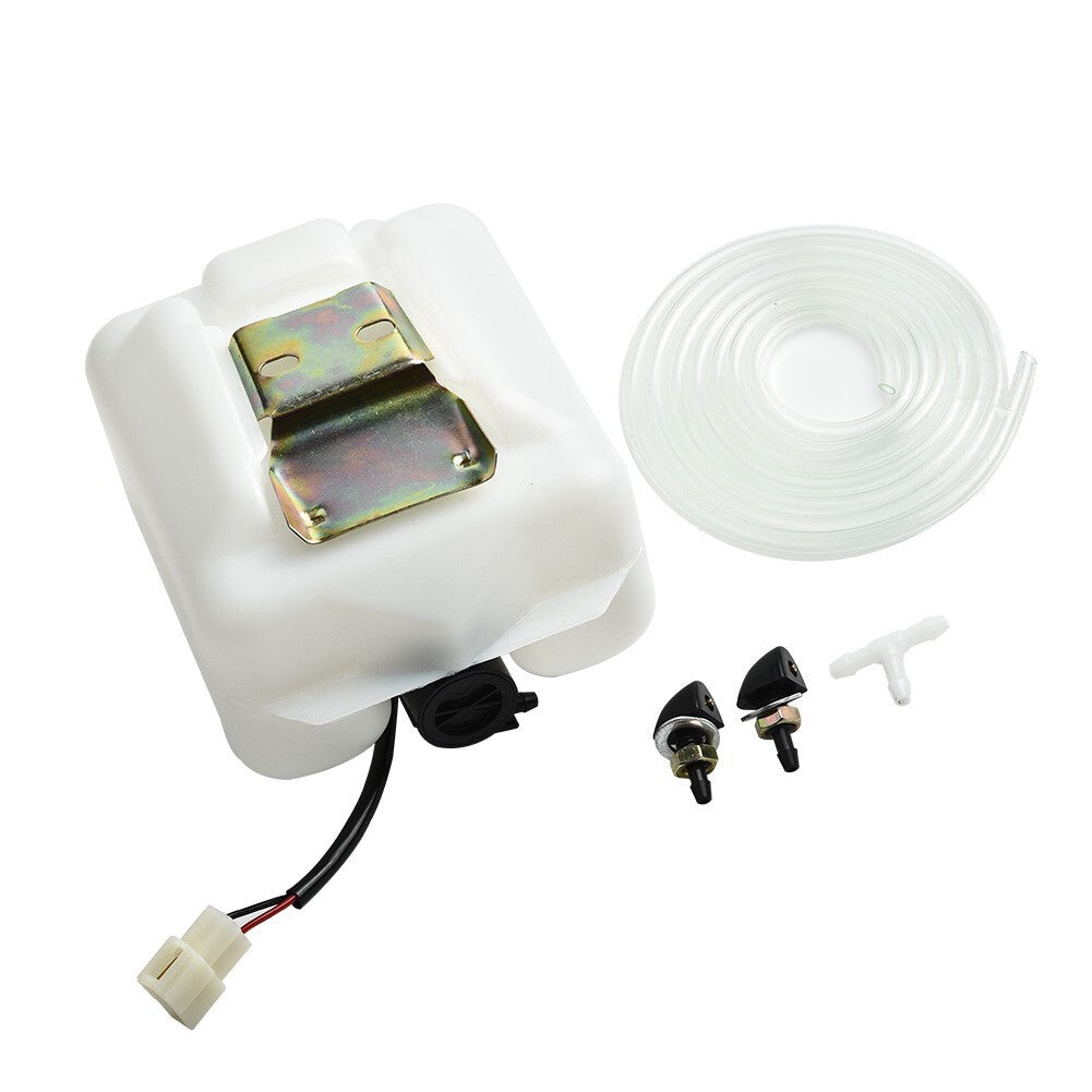 ya 5 8.7 Universal Windshield Washer Pump Reservoir Kit Fluid Reservoir Tank Bottle 12V