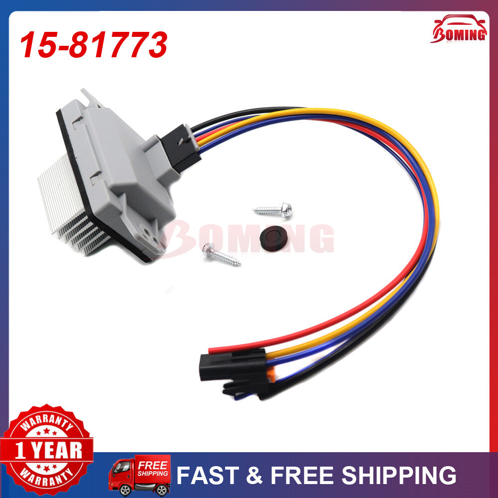 ya 11 6.6 for Chevy for Silverado HVAC Blower Motor Resistor Complete Kit w/ Harness 15-81773