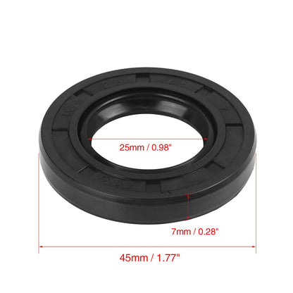 ya 5 8.7 25mm x 45mm x 7mm Rubber Double Lip TC Type Oil Shaft Seal