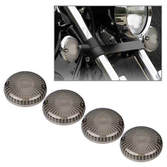 ya 1 7.2 Turn Signal Lens Smoke Cover Fit for Yamaha Road Star/V Star 1100 /Vmax 1200 1700 4x