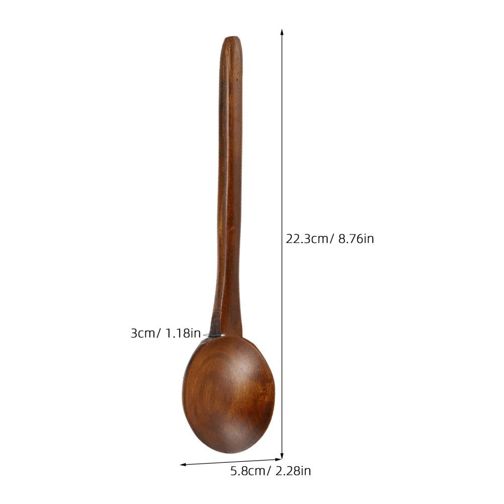 ya 26 2 Pcs Long Handle Wooden Kitchen Utensils Chinese Soup Spoon Japanese
