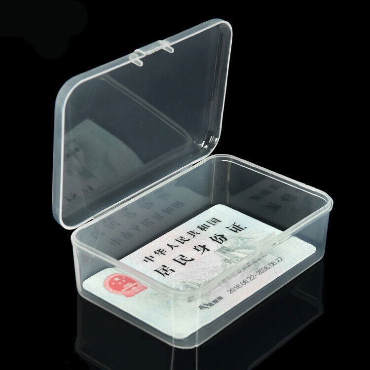 91x60x29mm PP Clear Box Playing Cards Case Plastic Storage Business Holder x1pcs