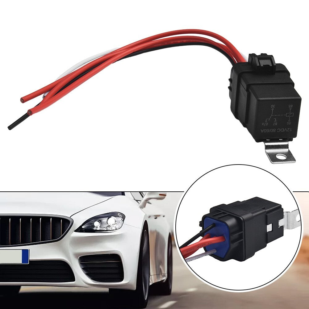 ya 2 7.16 1* - 60/80A 12Volt Waterproof Automotive Relay With Pigtail 5-Pin Heavy Duty
