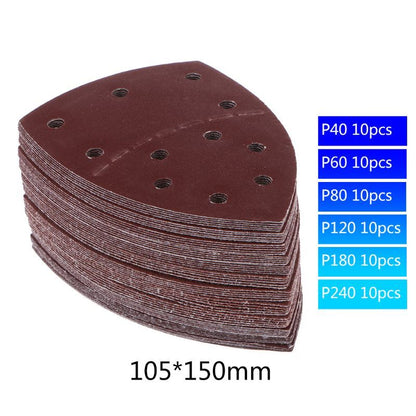 ya 14 60pcs 11-hole Sandpapers Sanding Sheets Abrasive Discs 40/60/80/120/180/240 Grit