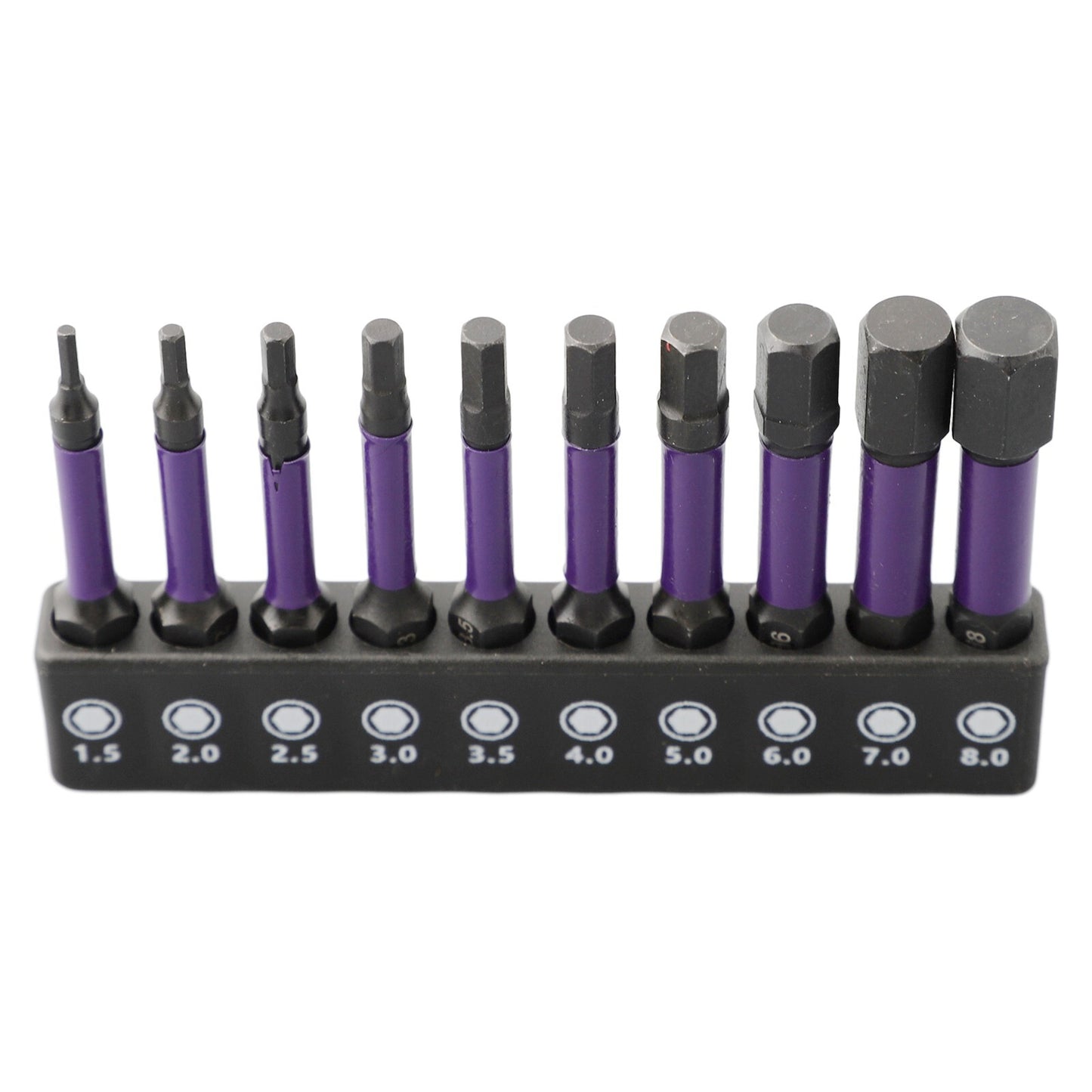 ya 26 10Pcs Magnetic Hex Head Screwdriver Bit Set 1/4 Shank Screwdriver Bit H1.5-H6