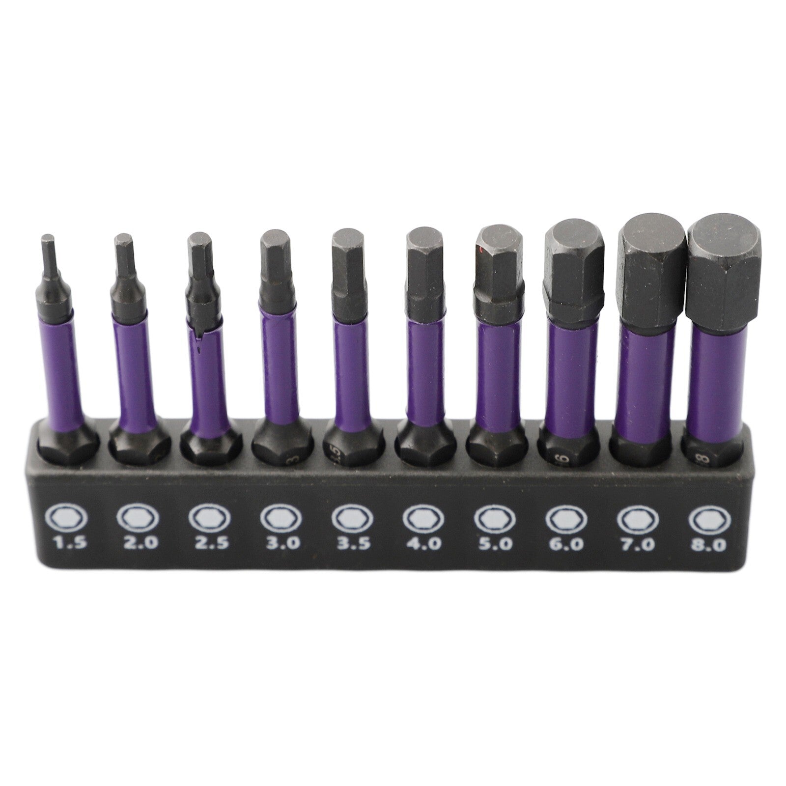 ya 26 10Pcs Magnetic Hex Head Screwdriver Bit Set 1/4 Shank Screwdriver Bit H1.5-H6