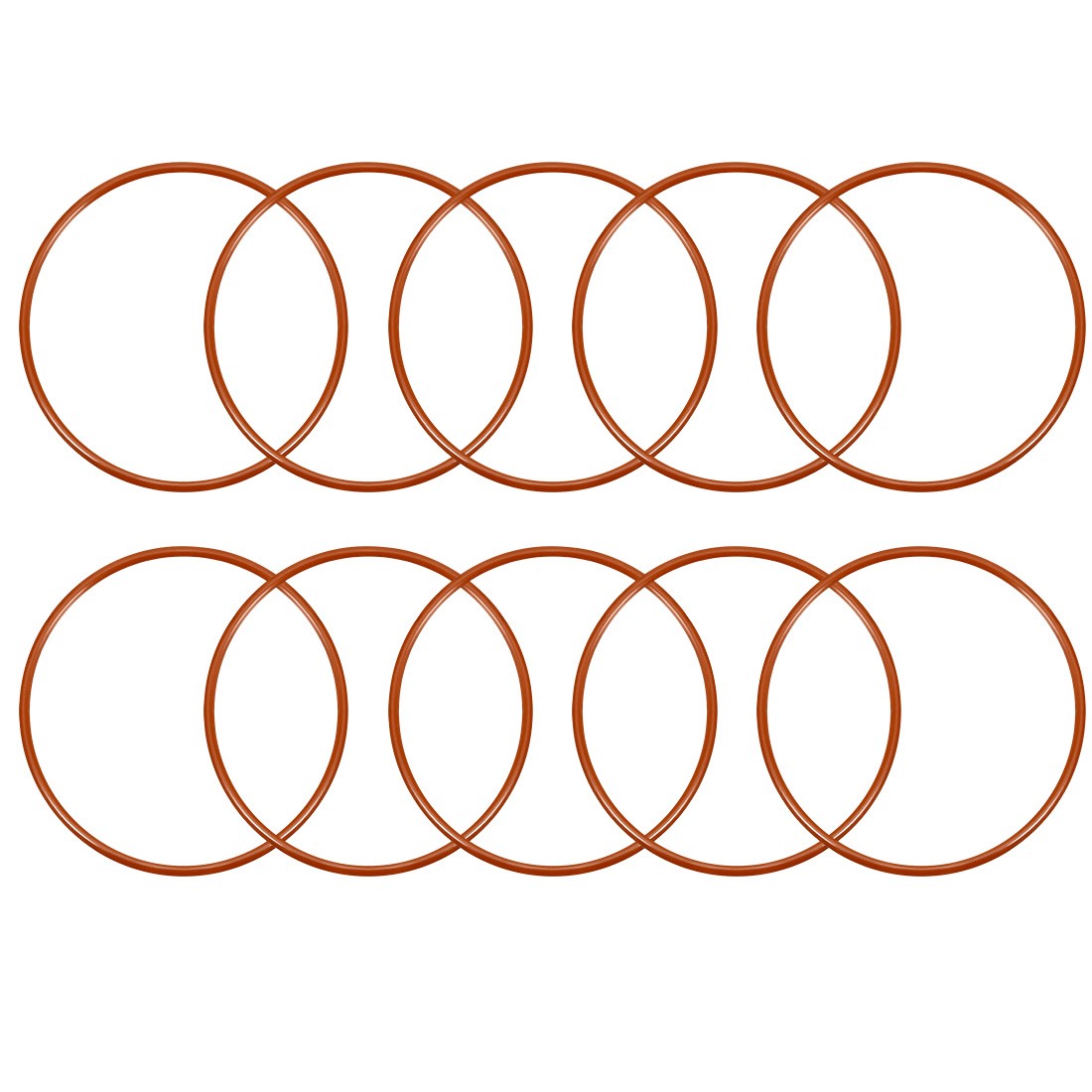 ya 1 7.2 Silicone O-Ring 60mmx56mmx2mm VMQ Seal Rings Sealing Gasket Red 10Pc
