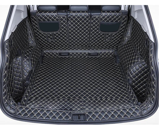 ya 7 6.10.3 Leather Boot Cargo Liner Tray Rear Trunk Floor Mat for VW for Tiguan 2021-23