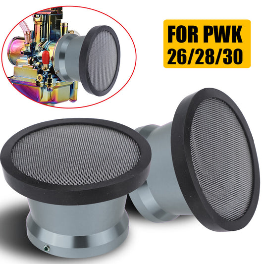 ya 8 5.26 2X 50mm Motorcycle Air Filter Horn Cup Velocity Stack For PWK 24/26/28/30mm Carb