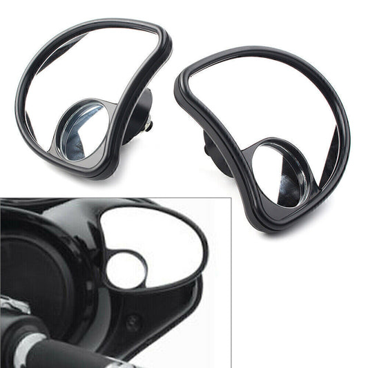 ya 4 6.21 Fairing Mount Mirrors Blind Spot Side Mirror Fit for Harley Batwing Touring 96-2013