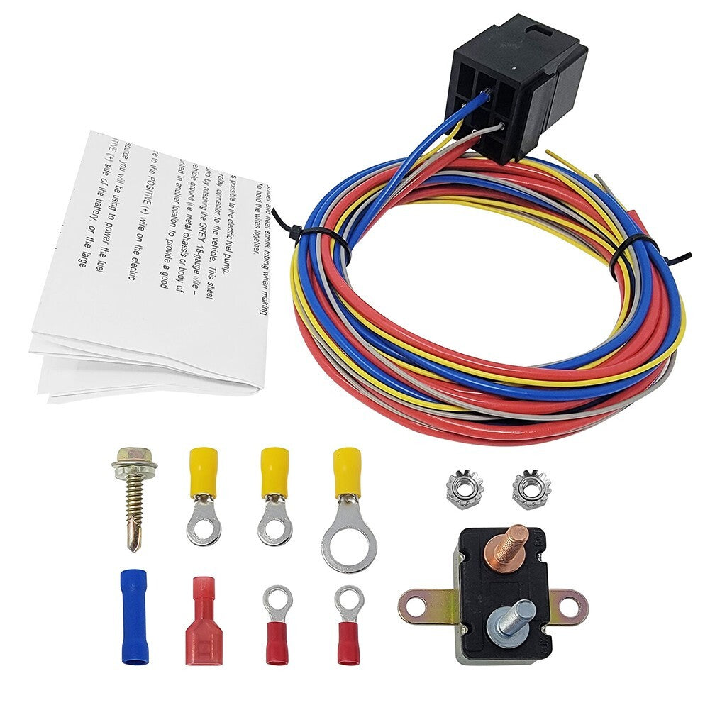 ya 27 7.2 40205G Electric Fuel Pump Harness And Relay Wiring Kit Set Heavy Duty