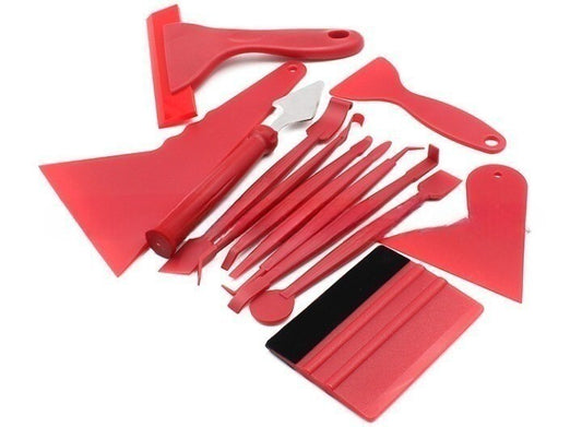 ya 2 7.16 13-Pack Car Window Tint Tool Kit Automotive Film Tinting Scraper Scraper Installation Red