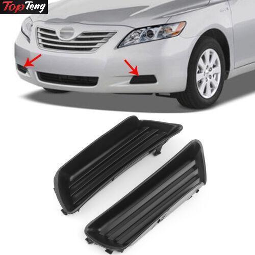 ya 1 8.5.1 Front Bumper Light Hole Cover Pair Set 52127-06050 Fits 2007-09 for Camry