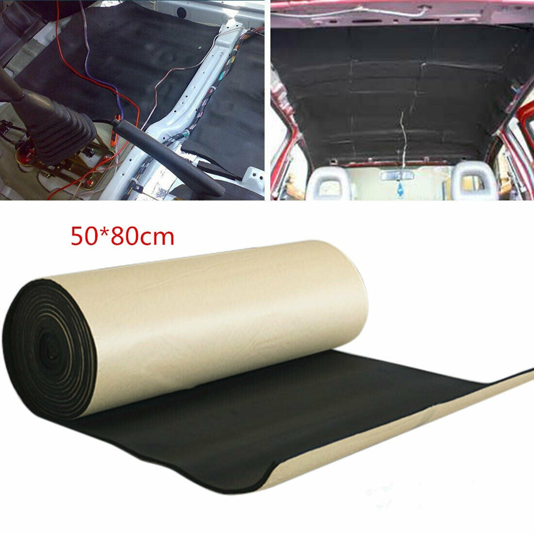 ya 5 8.7 50x80 Car Hood Engine Heat Sound Noise Insulation Absorb Padding-Shield Pad