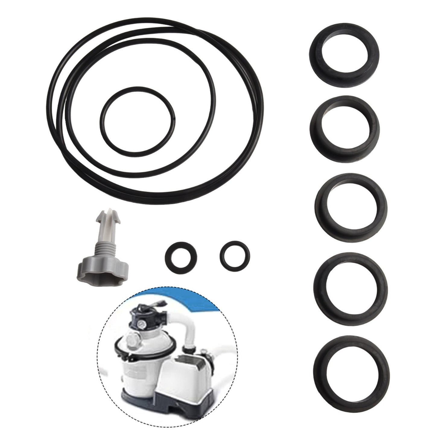 ya 14 Air Release Valve O-Rings Seal Gasket Part Repair Set for Intex Sand Filter Pump